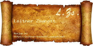 Leitner Zsanett névjegykártya